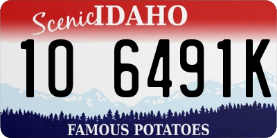 ID license plate 1O6491K