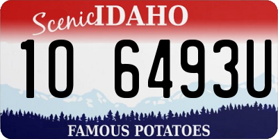 ID license plate 1O6493U