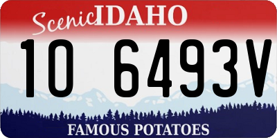 ID license plate 1O6493V