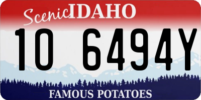 ID license plate 1O6494Y