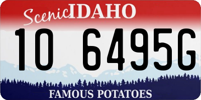 ID license plate 1O6495G