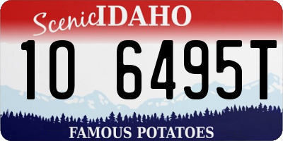 ID license plate 1O6495T