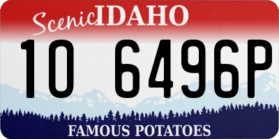 ID license plate 1O6496P