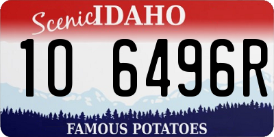ID license plate 1O6496R