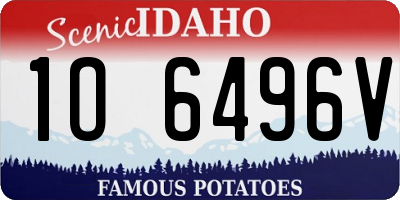 ID license plate 1O6496V
