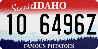 ID license plate 1O6496Z