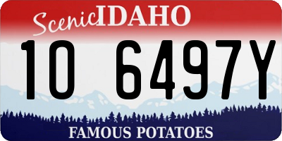 ID license plate 1O6497Y