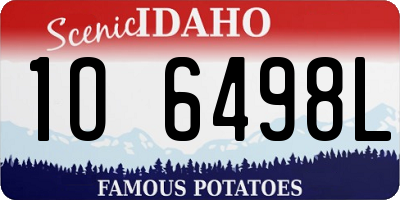 ID license plate 1O6498L