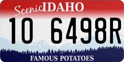 ID license plate 1O6498R