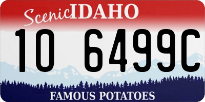 ID license plate 1O6499C