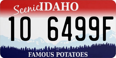 ID license plate 1O6499F