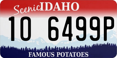 ID license plate 1O6499P