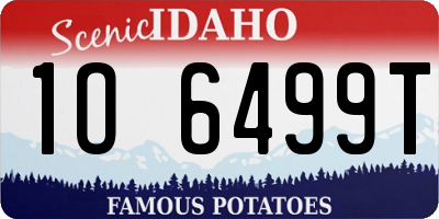 ID license plate 1O6499T
