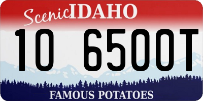 ID license plate 1O6500T
