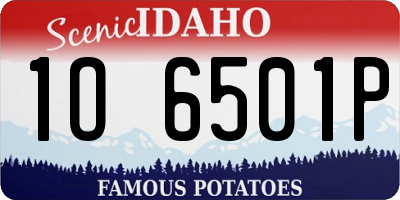 ID license plate 1O6501P