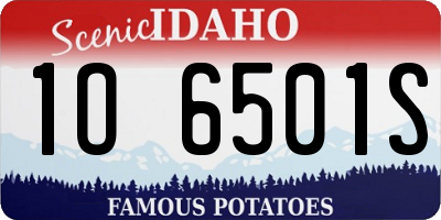 ID license plate 1O6501S