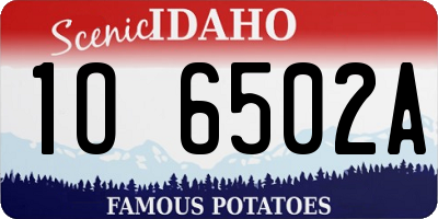 ID license plate 1O6502A