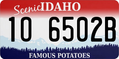 ID license plate 1O6502B