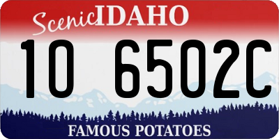 ID license plate 1O6502C