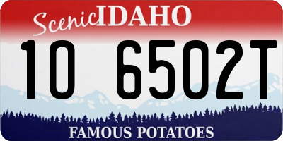 ID license plate 1O6502T
