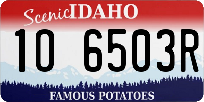 ID license plate 1O6503R
