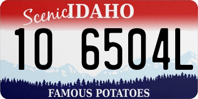 ID license plate 1O6504L