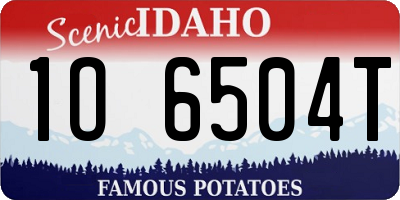 ID license plate 1O6504T