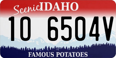 ID license plate 1O6504V