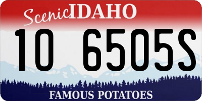 ID license plate 1O6505S