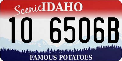 ID license plate 1O6506B