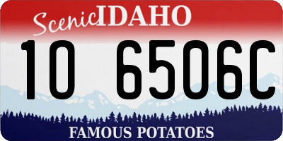 ID license plate 1O6506C