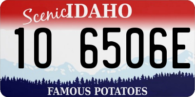 ID license plate 1O6506E