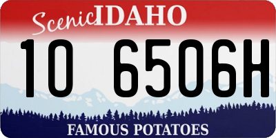ID license plate 1O6506H