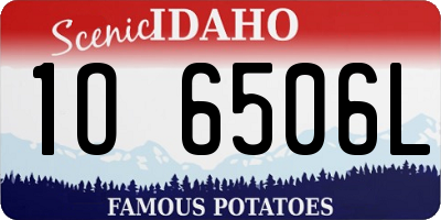 ID license plate 1O6506L
