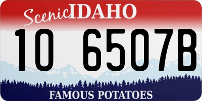 ID license plate 1O6507B