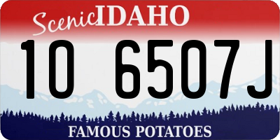 ID license plate 1O6507J