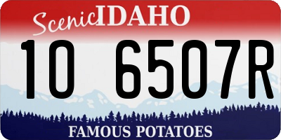ID license plate 1O6507R