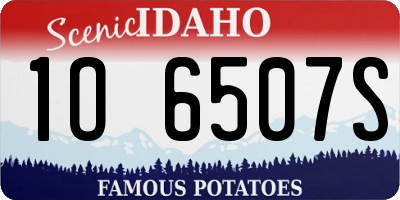 ID license plate 1O6507S