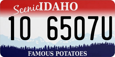 ID license plate 1O6507U