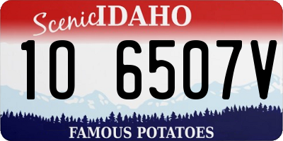 ID license plate 1O6507V