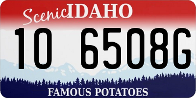 ID license plate 1O6508G