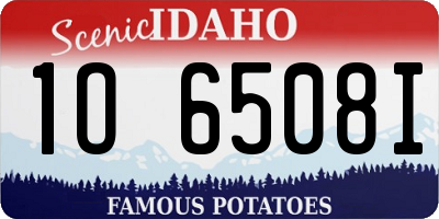 ID license plate 1O6508I