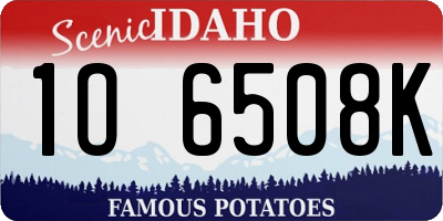 ID license plate 1O6508K