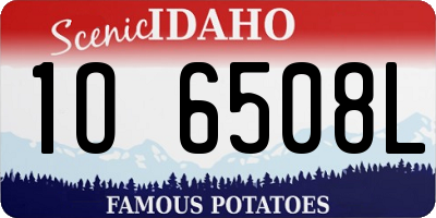 ID license plate 1O6508L