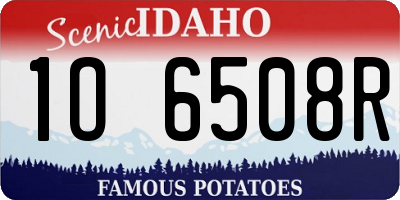 ID license plate 1O6508R