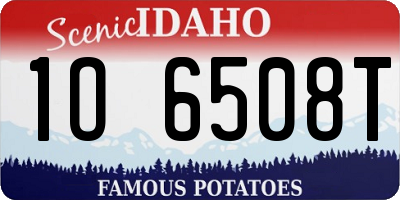 ID license plate 1O6508T