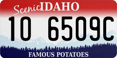 ID license plate 1O6509C
