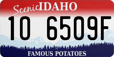 ID license plate 1O6509F