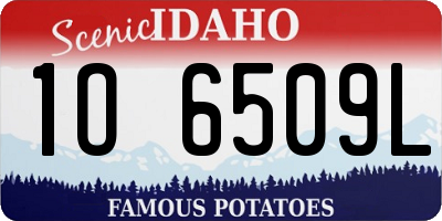 ID license plate 1O6509L