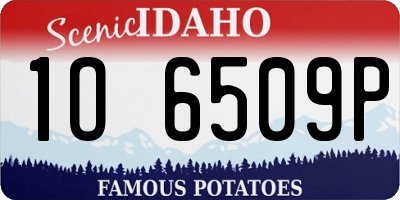 ID license plate 1O6509P